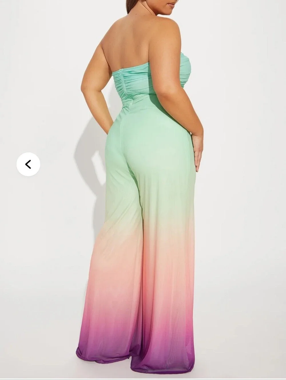 NWT FASHION NOVA Sipping Mai Tais Mesh Jumpsuit 1x